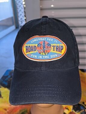 Road Surf Classic Trip 24-7 Longboat Key FL Stitched Patch Strap-on Hat Cap OSFA